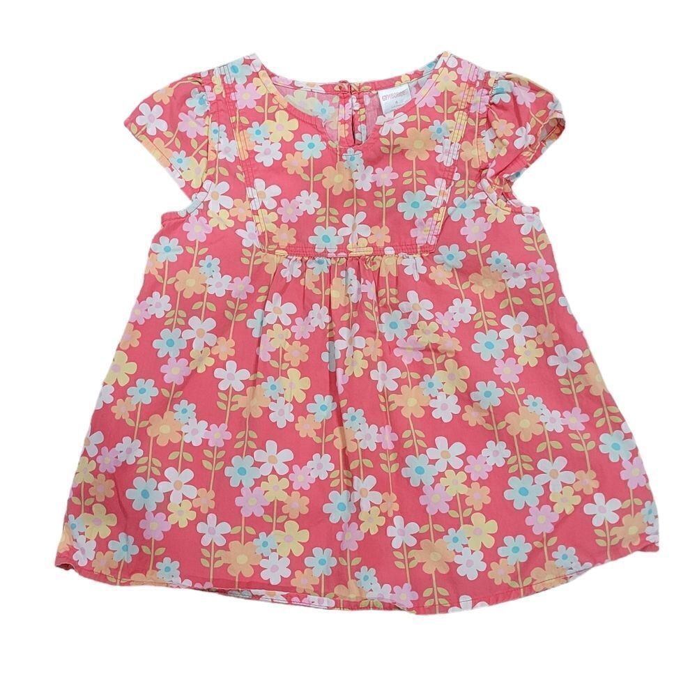 Gymboree floral button front  dress 4